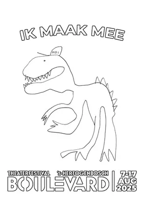 Raamposter Dino